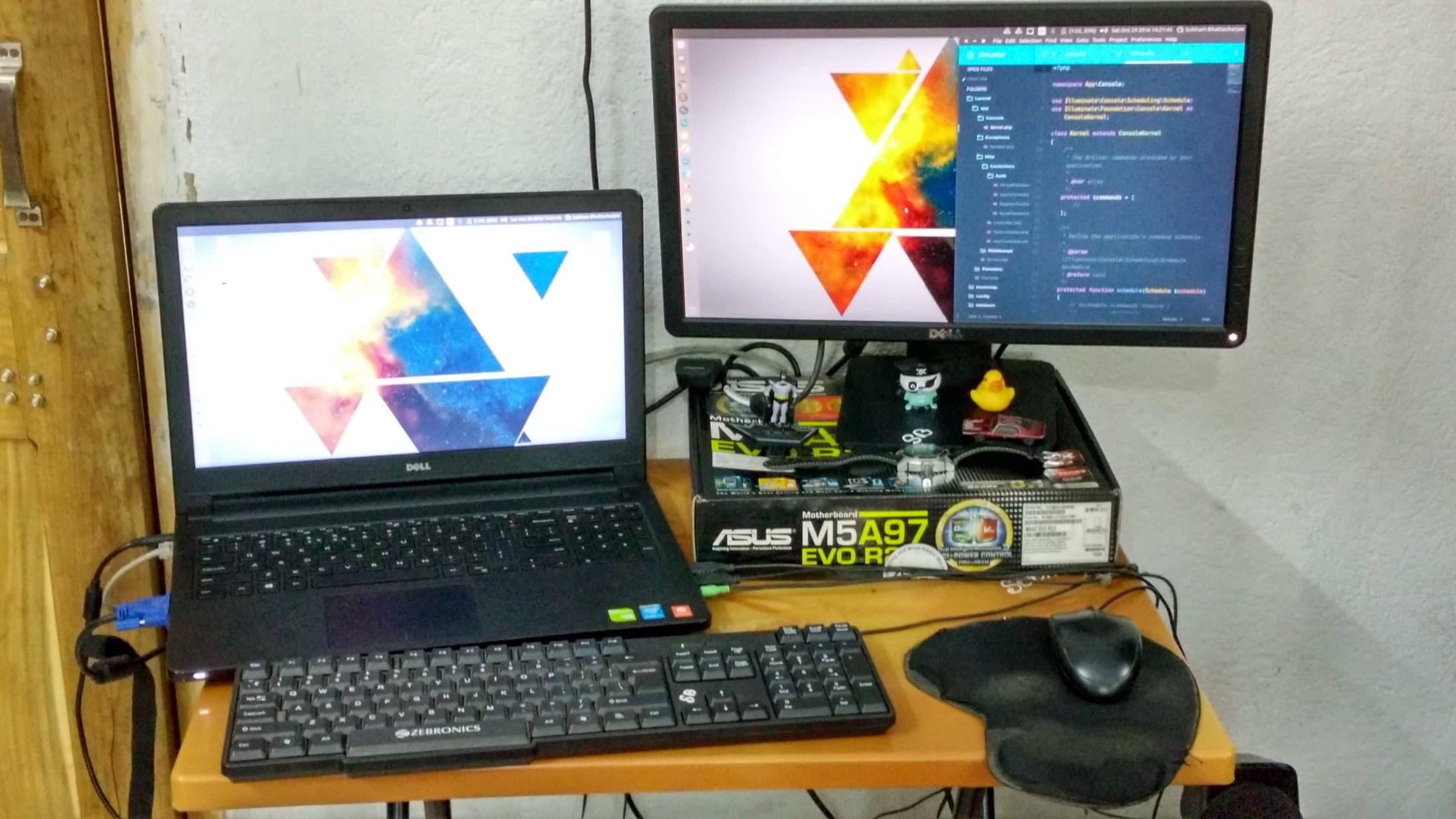 The laptop came home, and the desktop stayed